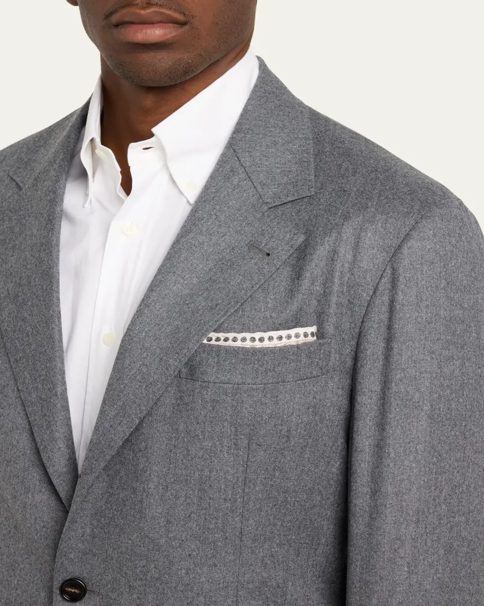 Brunello Cucinelli Men's Solid Wool Suit | Thumbnail 5