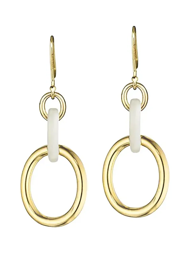 FARAONE MENNELLA by R.F.M.A.S. 18K Gold Mother of Pearl Drop Earrings