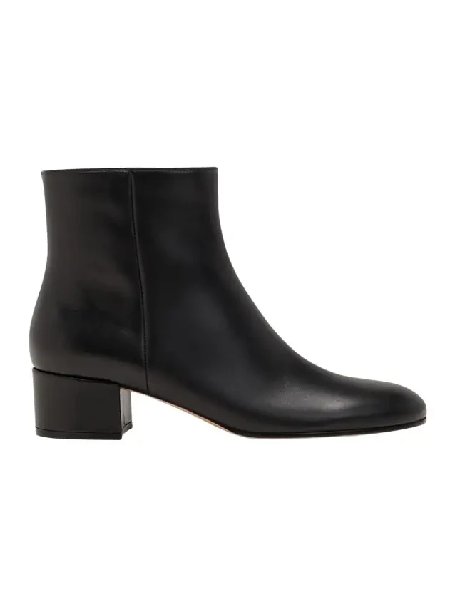Leather Zip Ankle Booties Leather Zip Ankle Booties