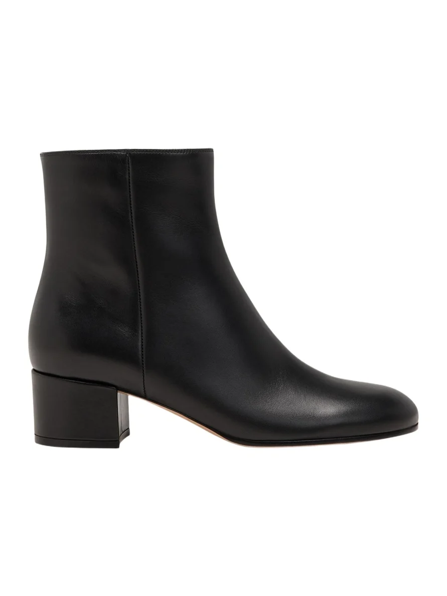 Leather Zip Ankle Booties