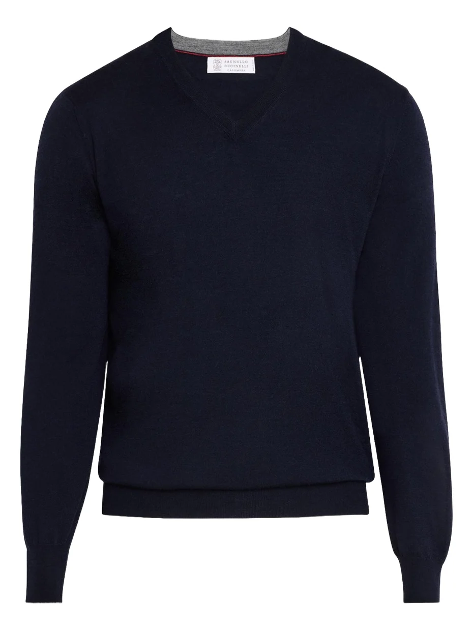 Men's Wool-Cashmere V-Neck Sweater Men's Wool-Cashmere V-Neck Sweater