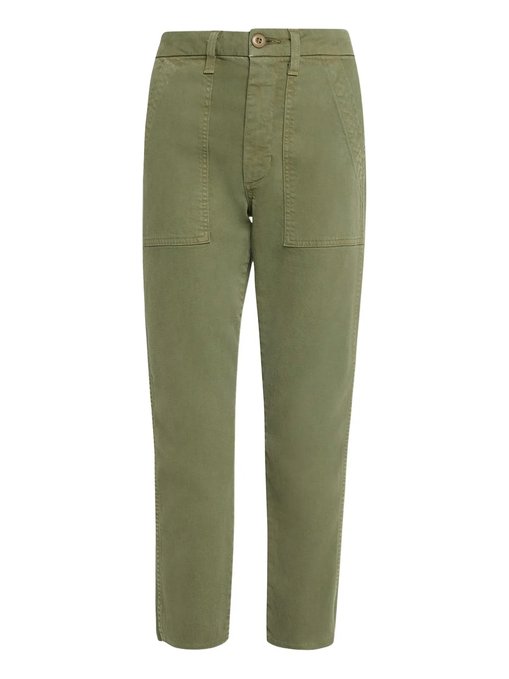 Easy Straight Cropped Army Trousers