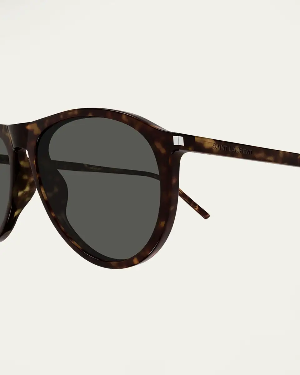 Saint Laurent Thin Acetate Aviator Sunglasses | Thumbnail 2