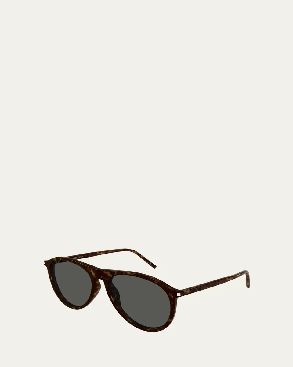 Saint Laurent Thin Acetate Aviator Sunglasses | Thumbnail 3