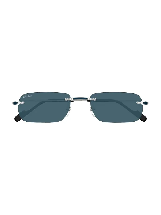 Men's Nylon & Metal Rectangle Sunglasses