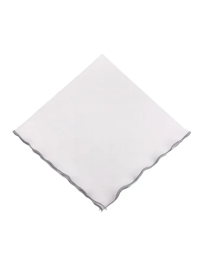 Tina Chen Designs Silver Lettuce Edge Napkin