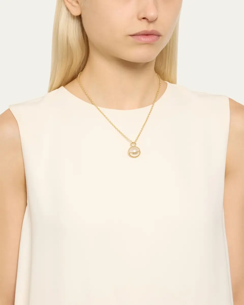 Verdura 18K Yellow Gold Pearl Wrapped Pendant Necklace | Thumbnail 2 Verdura 18K Yellow Gold Pearl Wrapped Pendant Necklace | Thumbnail 2