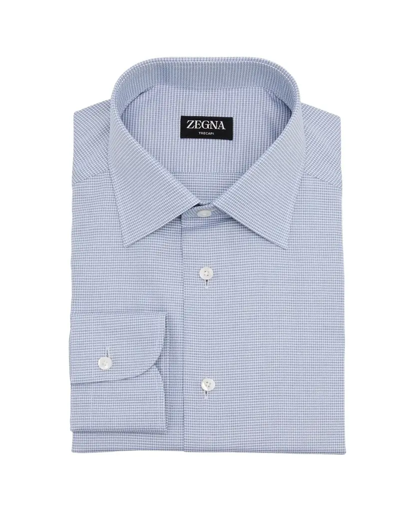 Men's Trecapi Cotton Micro-Pattern Dress Shirt Men's Trecapi Cotton Micro-Pattern Dress Shirt