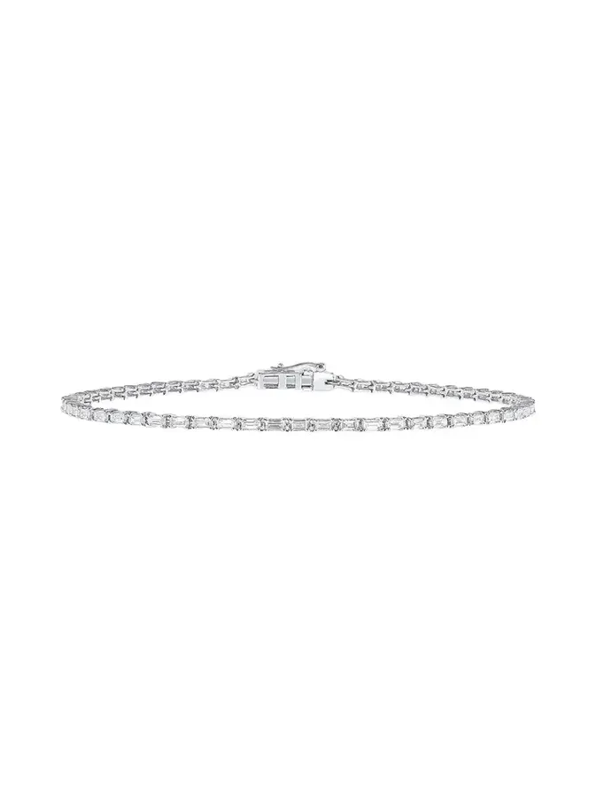 14K Baguette Diamond Tennis Bracelet 14K Baguette Diamond Tennis Bracelet