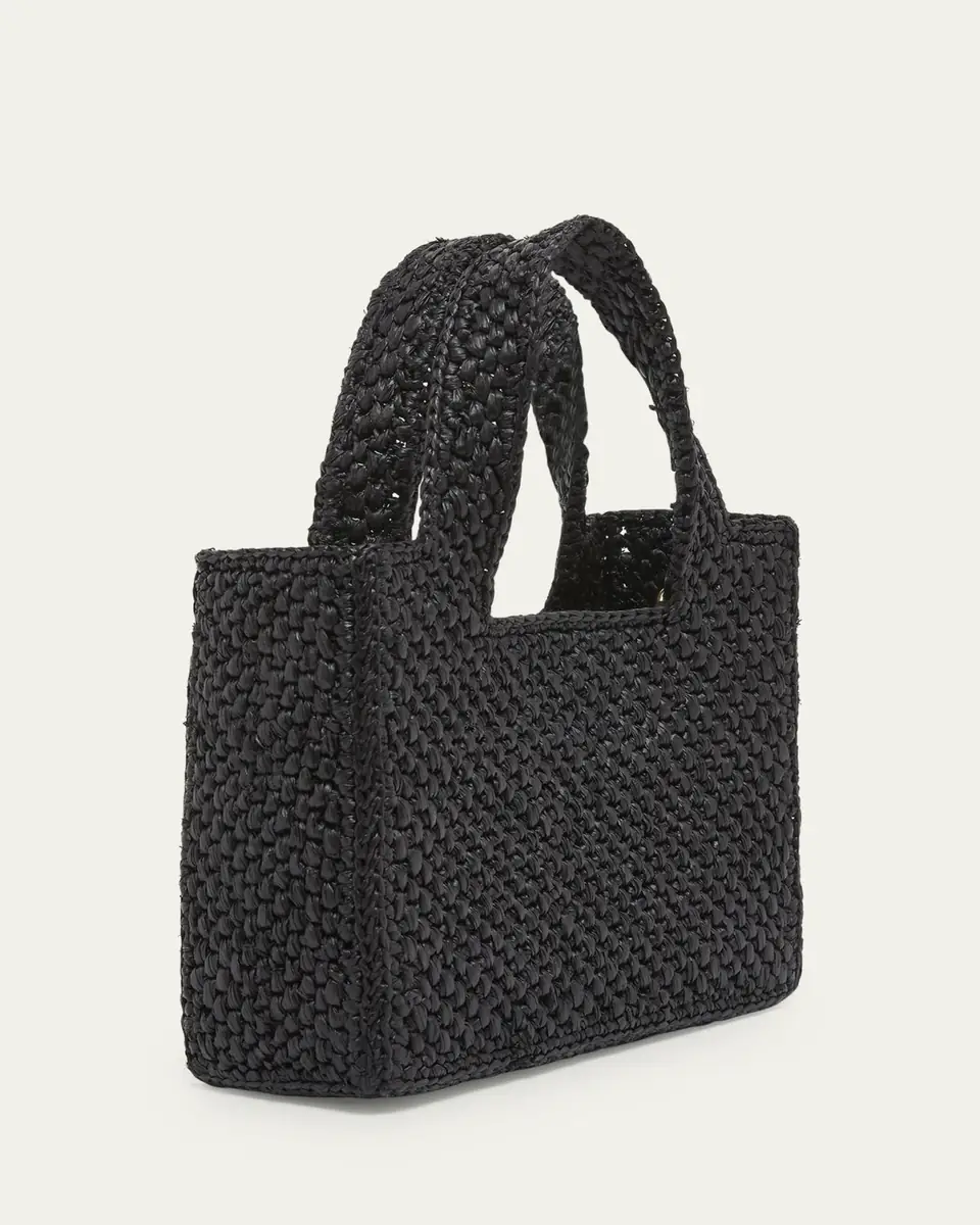 LOEWE x Paula's Ibiza Font Logo Mini Tote Bag in Raffia | Thumbnail 3 LOEWE x Paula's Ibiza Font Logo Mini Tote Bag in Raffia | Thumbnail 3