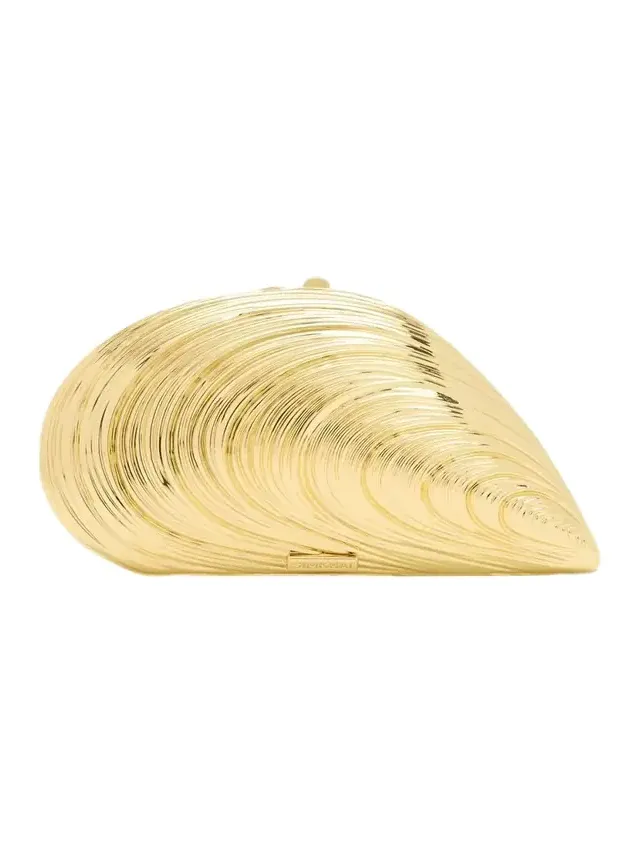 Bridget Mini Metal Oyster Shell Clutch Bag Bridget Mini Metal Oyster Shell Clutch Bag