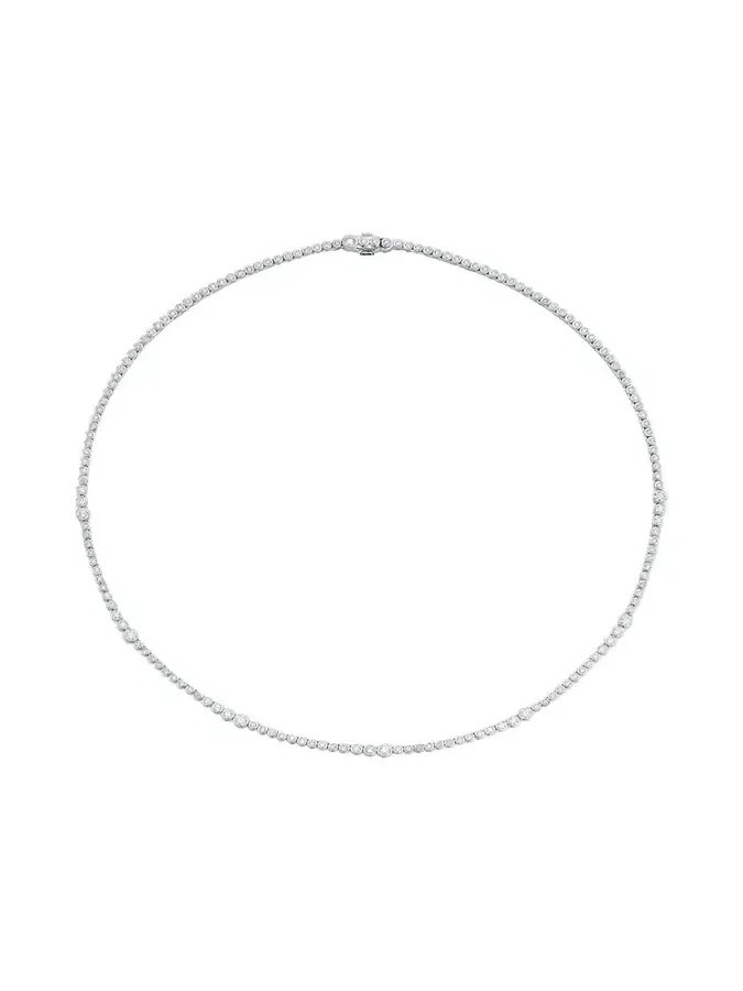 Rainsun Tennis Necklace with Diamonds, 15"L