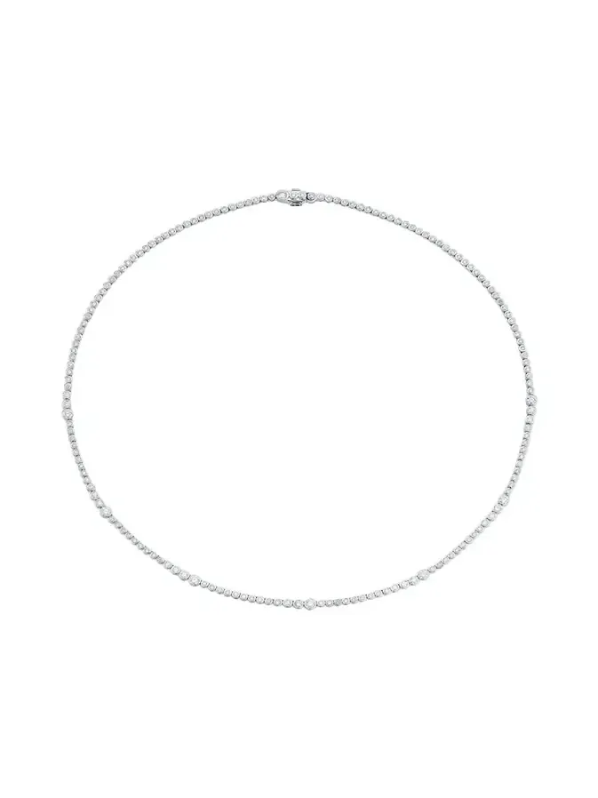 Rainsun Tennis Necklace with Diamonds, 16"L