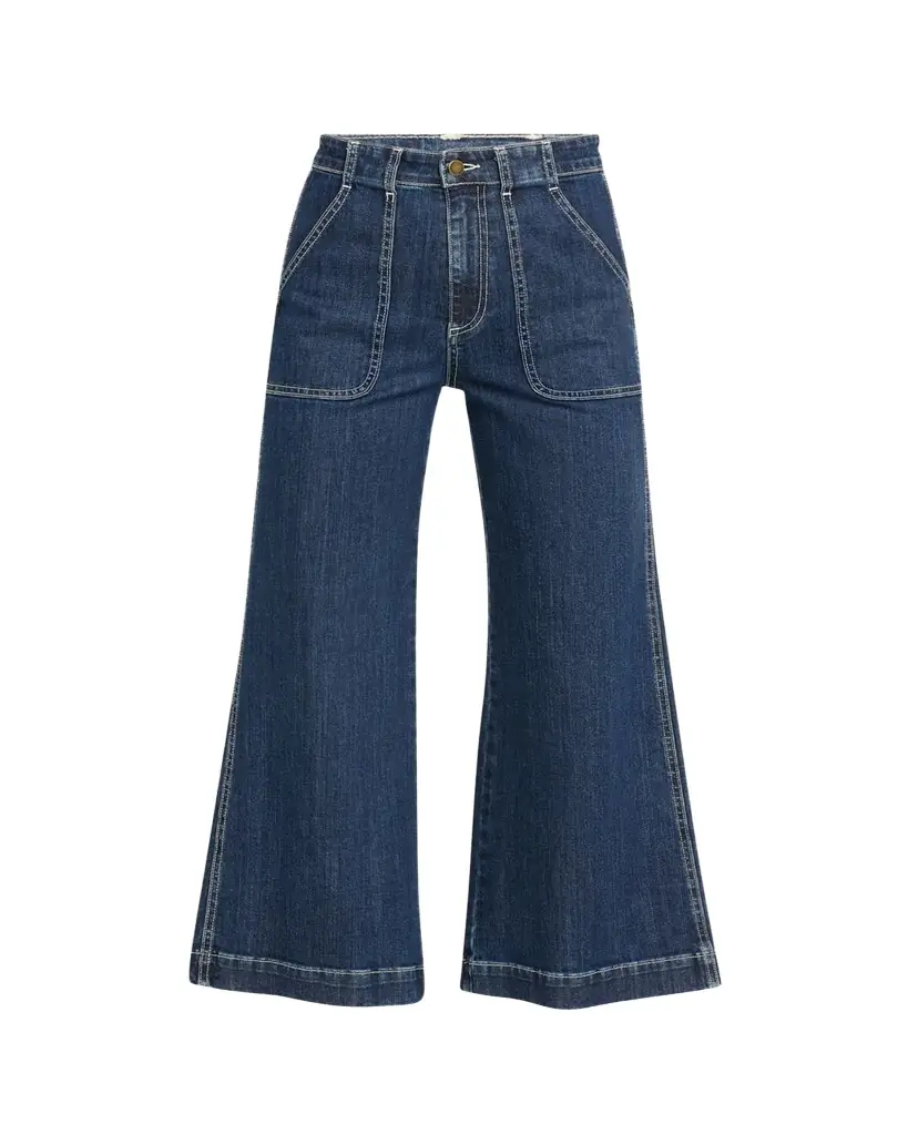 Ramy Brook Theodora Cropped Wide-Leg Jeans