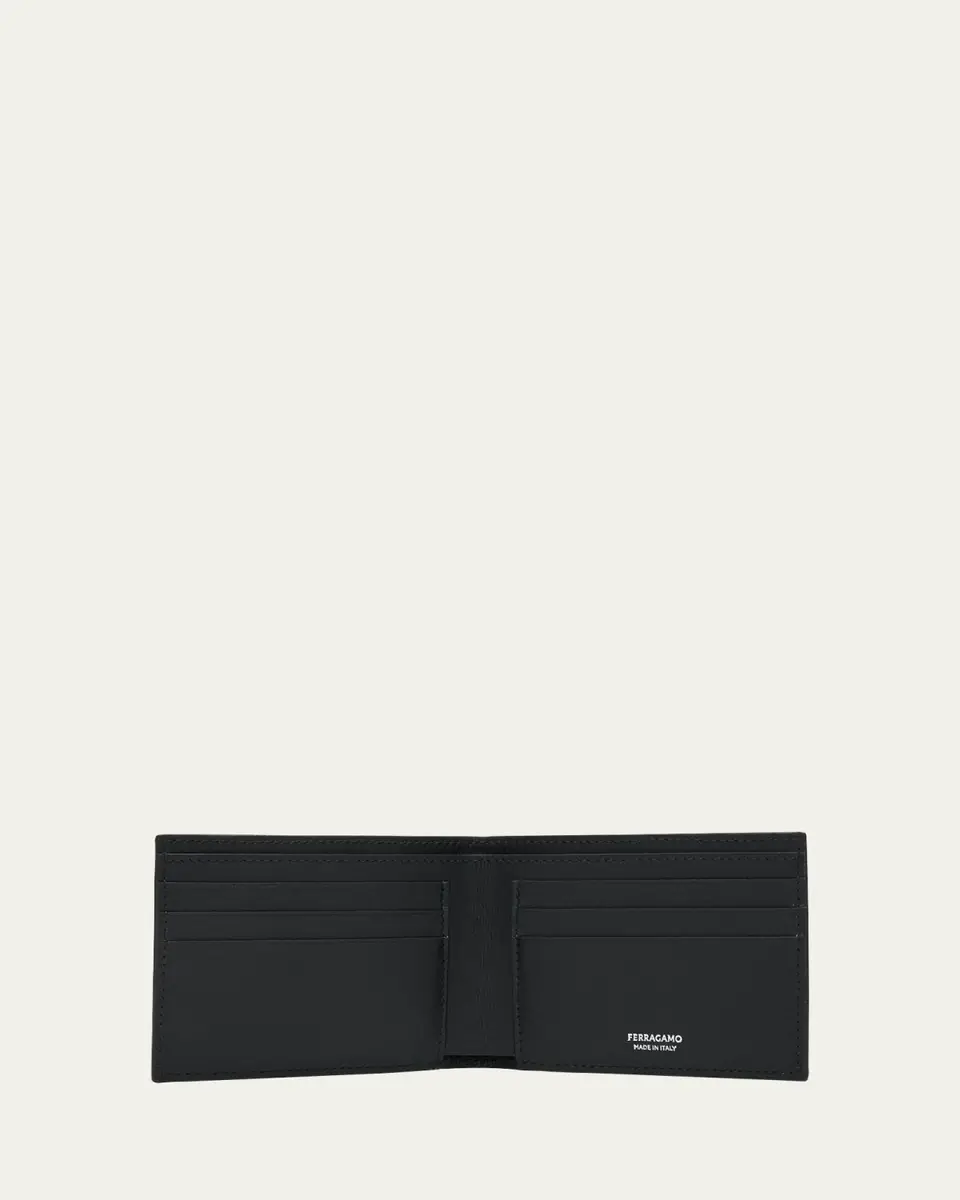 Ferragamo Men's Embossed Monogram Leather Bifold Wallet | Thumbnail 3 Ferragamo Men's Embossed Monogram Leather Bifold Wallet | Thumbnail 3