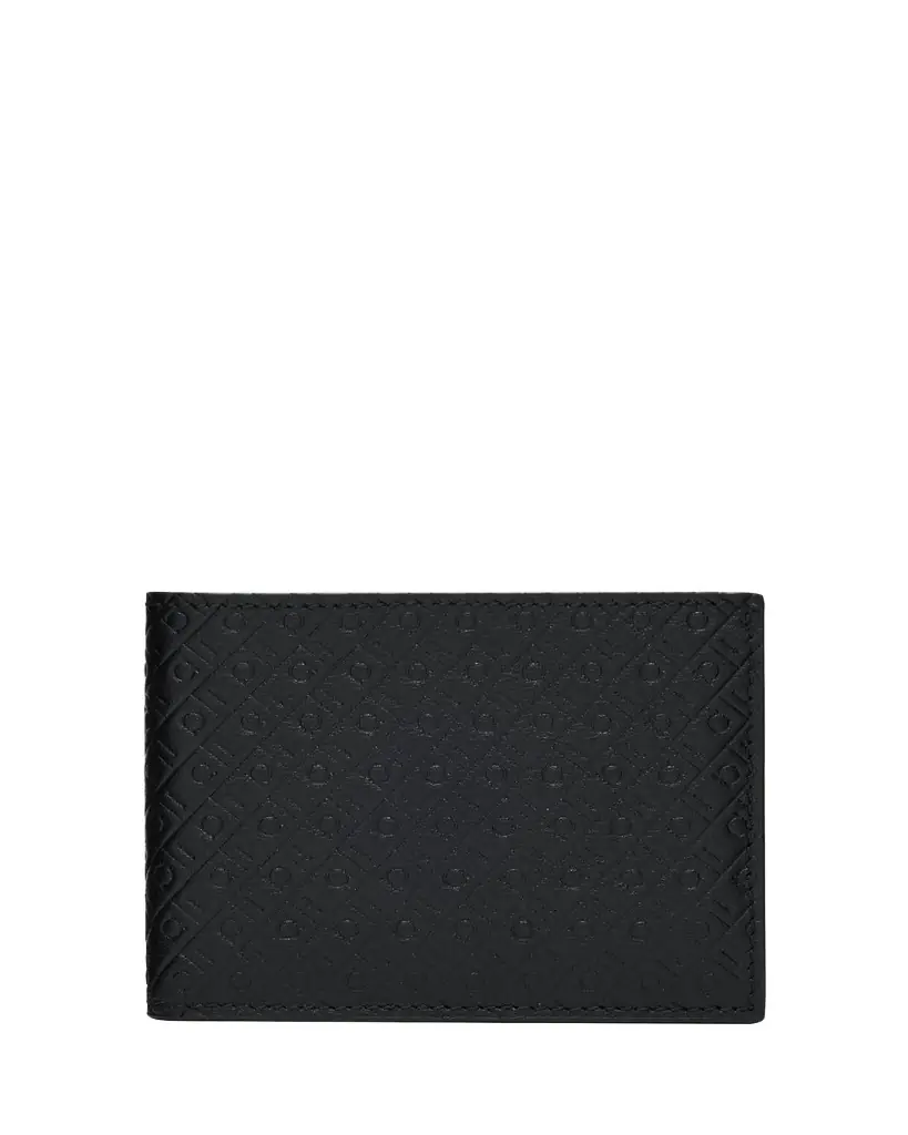 Men's Embossed Monogram Leather Bifold Wallet