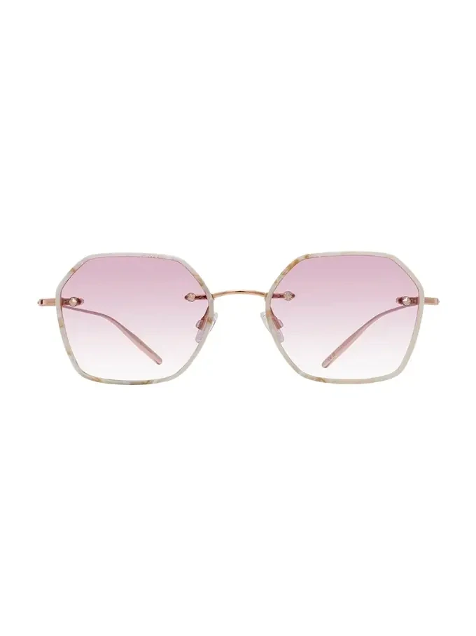 Rhonda Rose Gold Titanium & Acetate Square Sunglasses