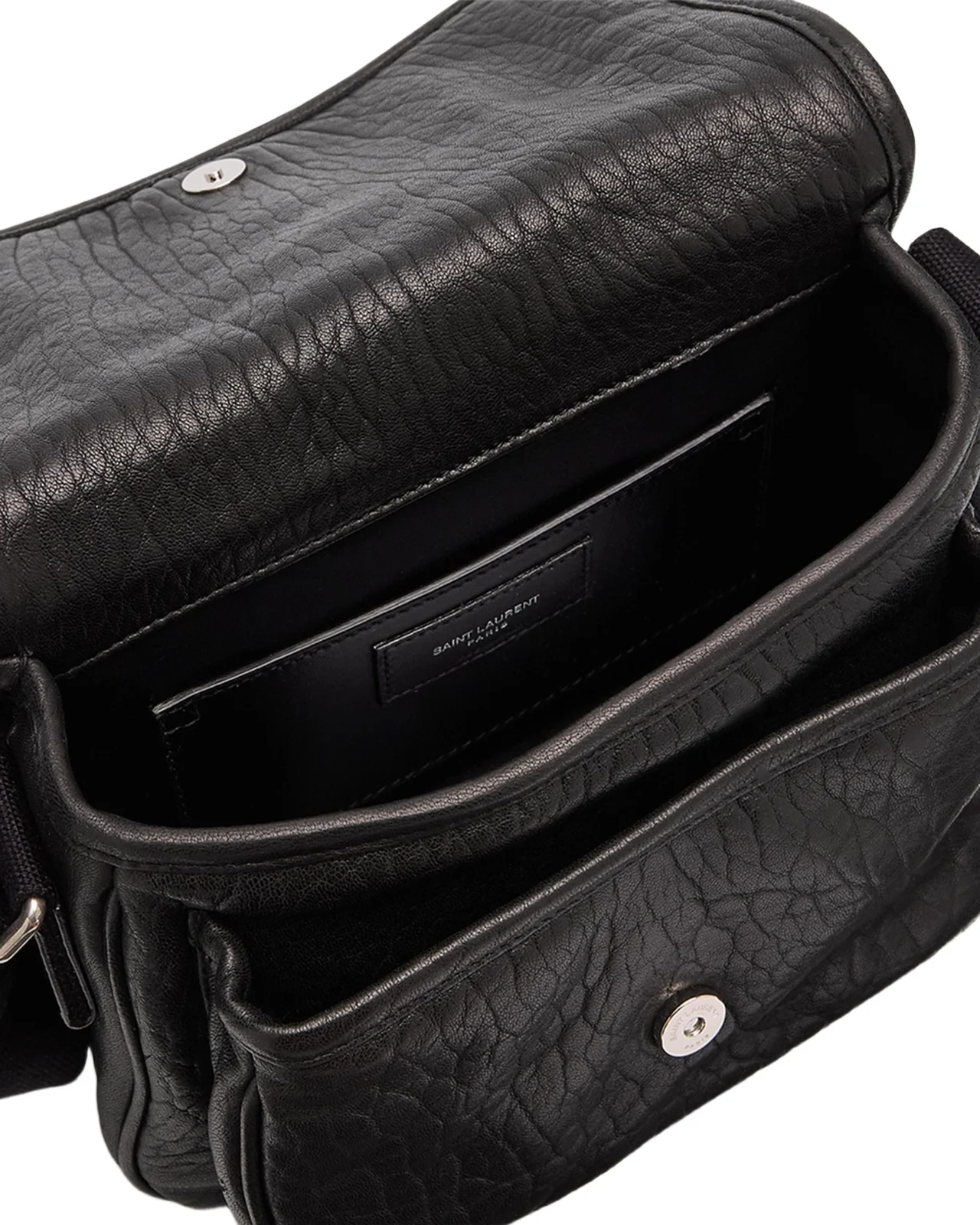Saint Laurent Men's Niki Small Messenger Bag in Grained Lambskin