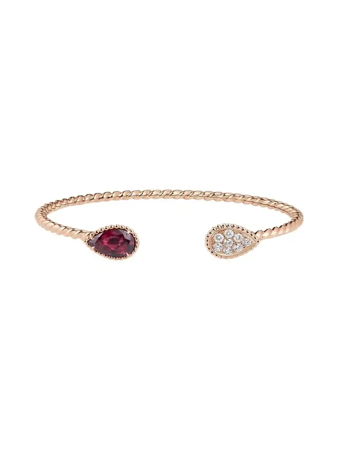 Serpent Boheme Small Motif Rhodolite and Diamond Bracelet