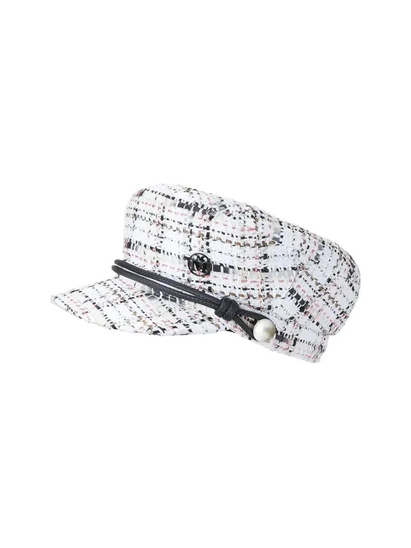 Maison Michel New Abbey Tweed Newsboy Cap