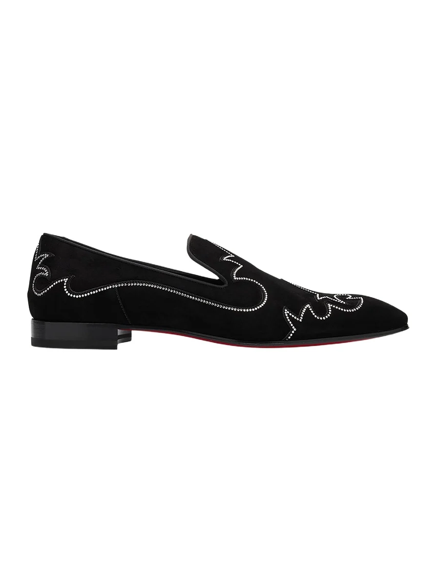 Men's Dandysiago Rhinestone and Leather Loafers Men's Dandysiago Rhinestone and Leather Loafers