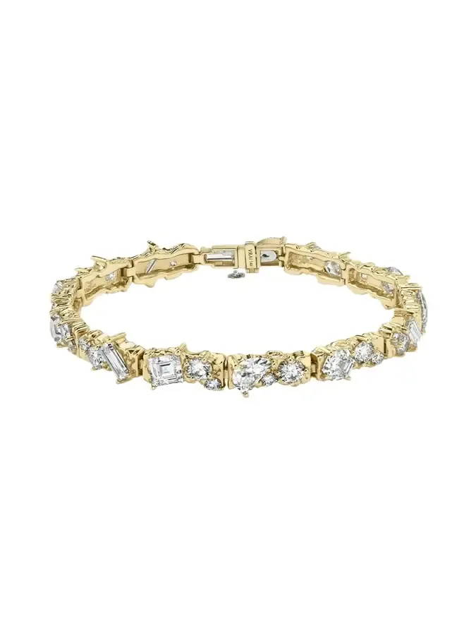 14K Gold Unity Lab Grown Diamond Bracelet, 12.30tcw