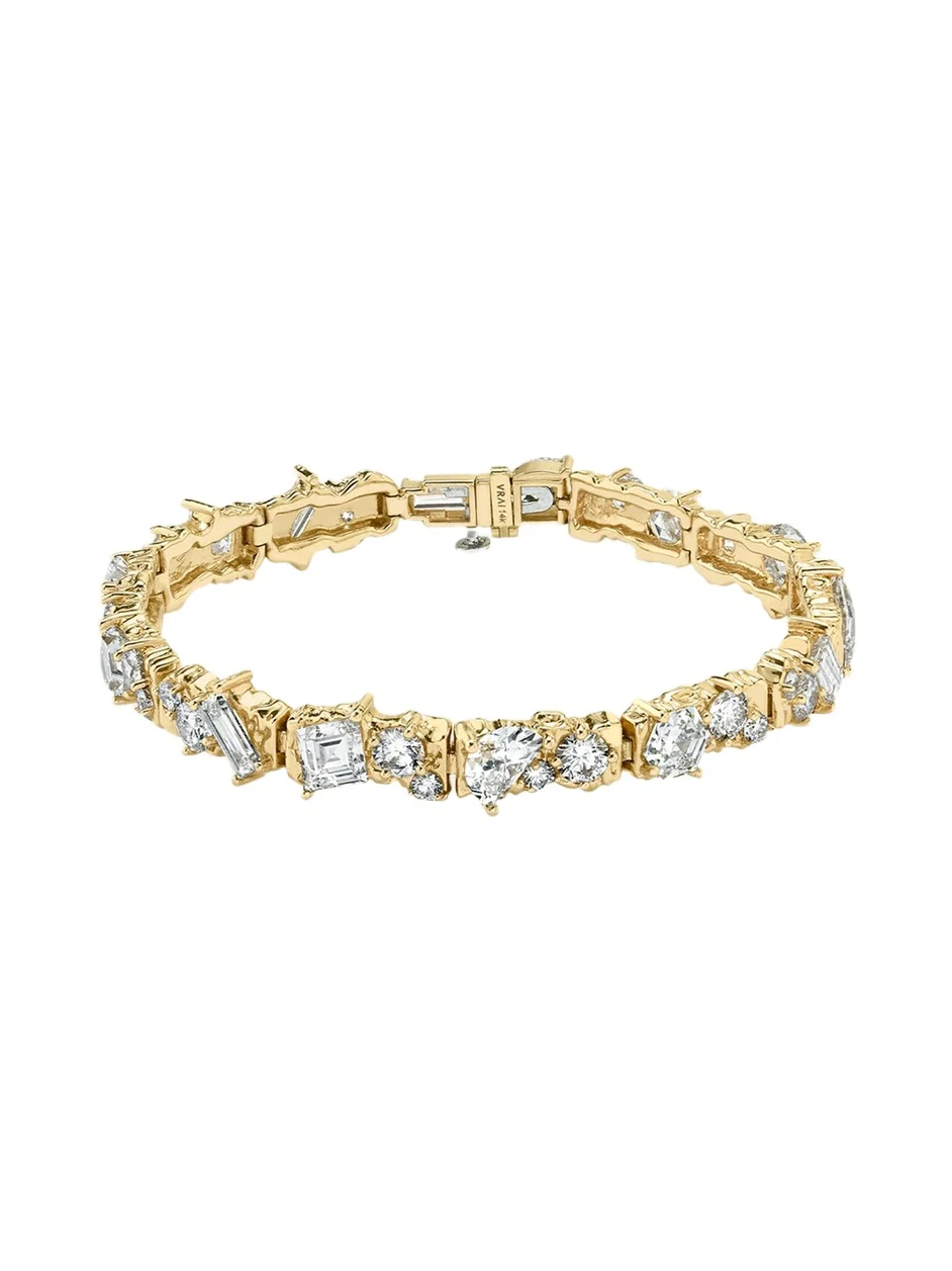 14K Gold Unity Lab Grown Diamond Bracelet, 12.30tcw