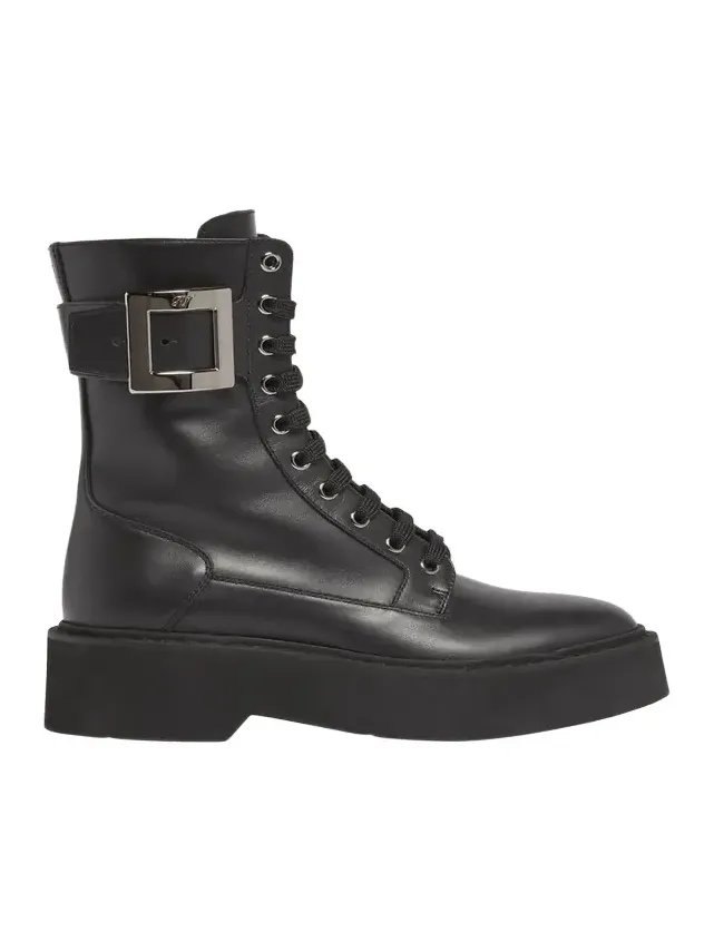 Viv Rangers Leather Buckle Combat Boots Viv Rangers Leather Buckle Combat Boots