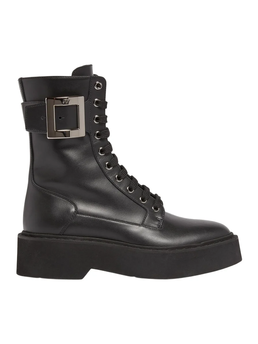 Viv Rangers Leather Buckle Combat Boots Viv Rangers Leather Buckle Combat Boots