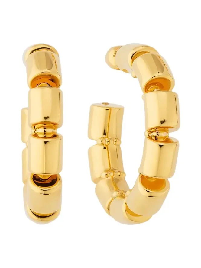 Goldtone Coil Hoop Earrings Goldtone Coil Hoop Earrings