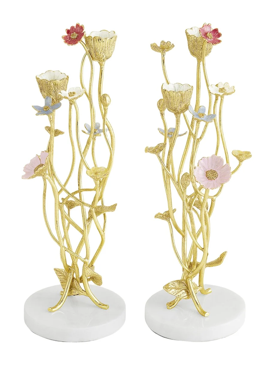 Michael Aram Wildflowers Candleholders, Set of 2