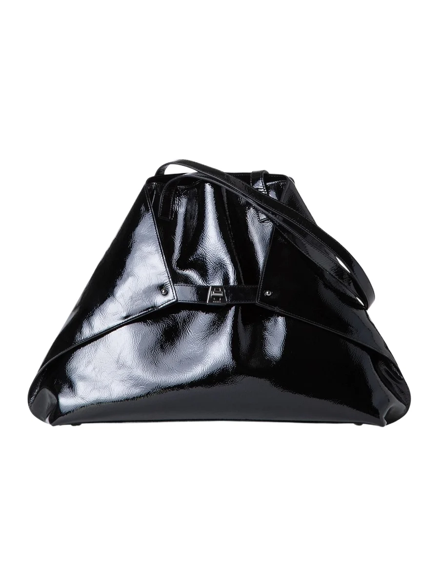 Ai Medium Lacquered Leather Tote Bag