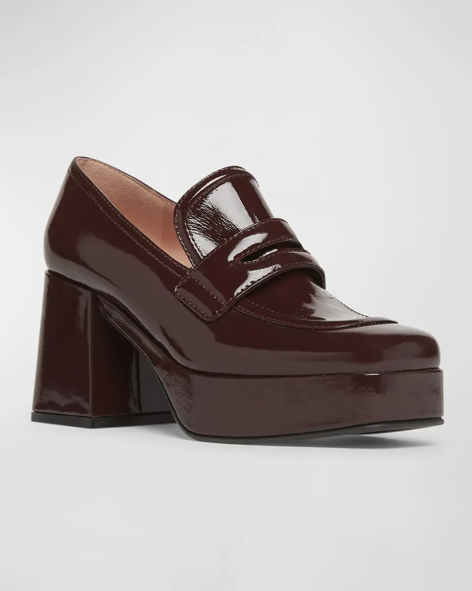 Gianvito Rossi Patent Platform Penny Loafers | Thumbnail 2