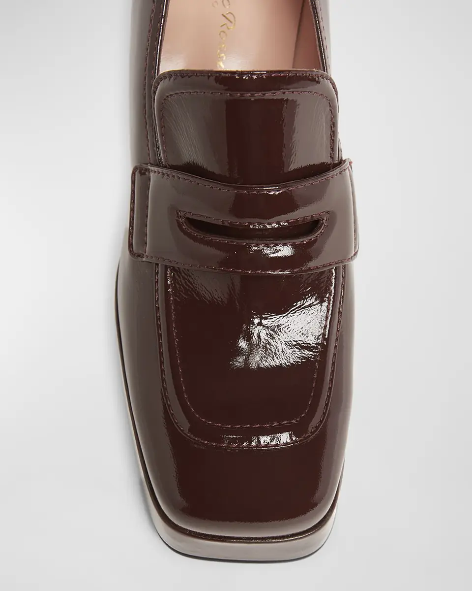 Gianvito Rossi Patent Platform Penny Loafers | Thumbnail 5