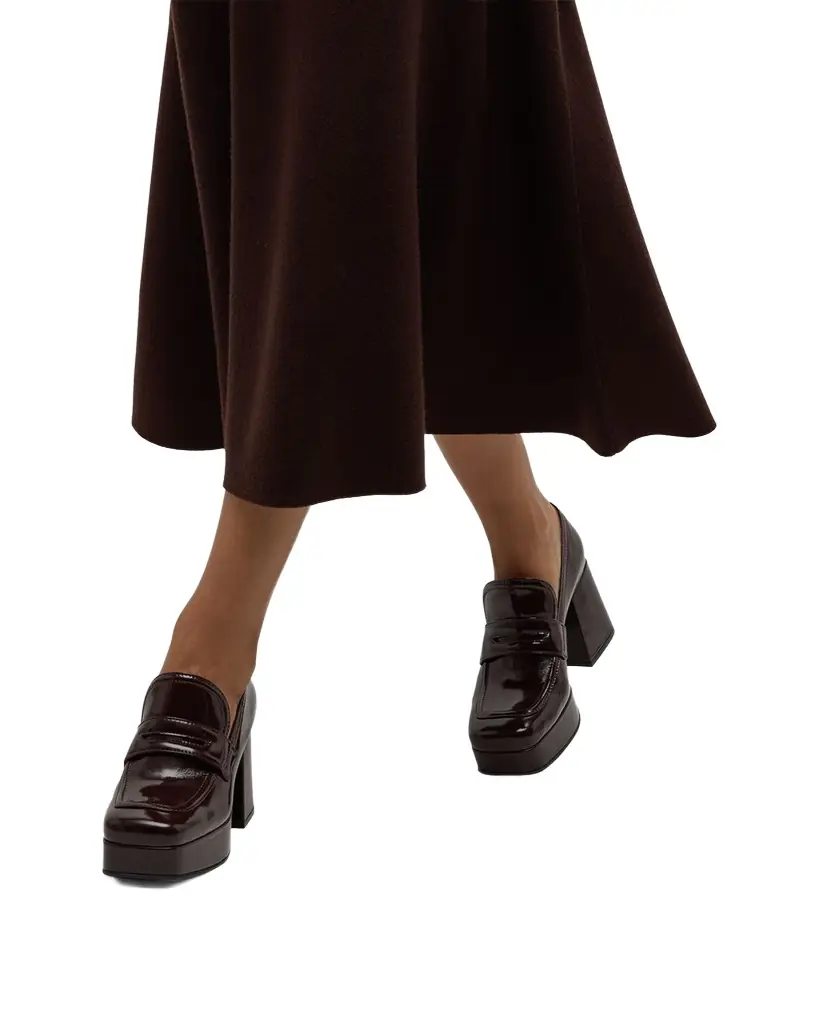 Gianvito Rossi Patent Platform Penny Loafers | Image 1 Gianvito Rossi Patent Platform Penny Loafers | Image 1
