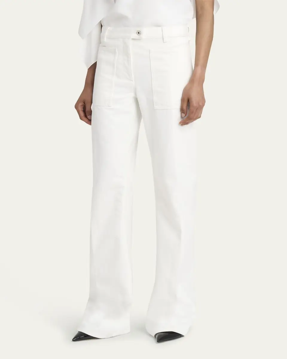 Ferragamo High-Rise Midweight Denim Straight-Leg Pants | Thumbnail 4 Ferragamo High-Rise Midweight Denim Straight-Leg Pants | Thumbnail 4