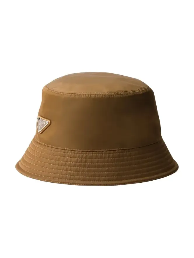 Prada Men's Nylon Triangle-Logo Bucket Hat