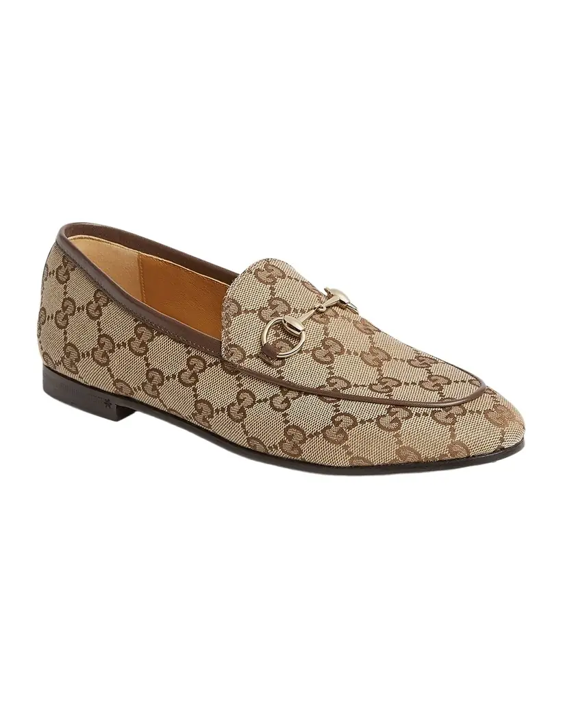 Gucci GG Canvas Flat Loafers | Image 1 Gucci GG Canvas Flat Loafers | Image 1