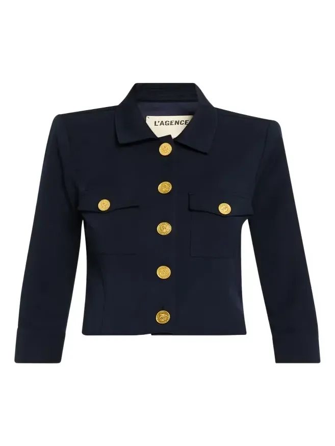L'Agence Kumi Cropped Fitted Jacket