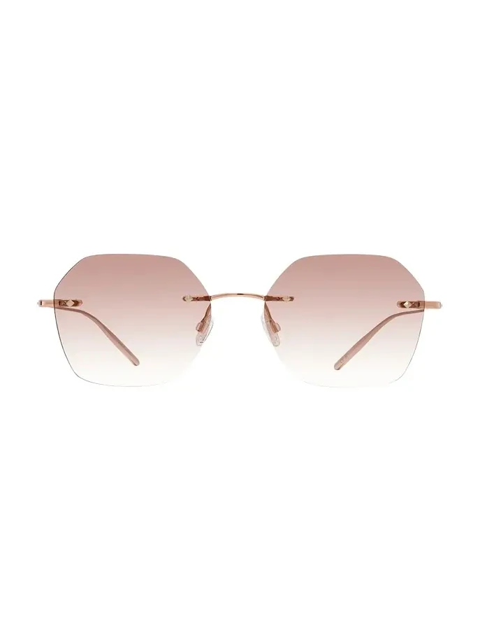 Rhona Rimless Rose Gold Titanium Square Sunglasses Rhona Rimless Rose Gold Titanium Square Sunglasses