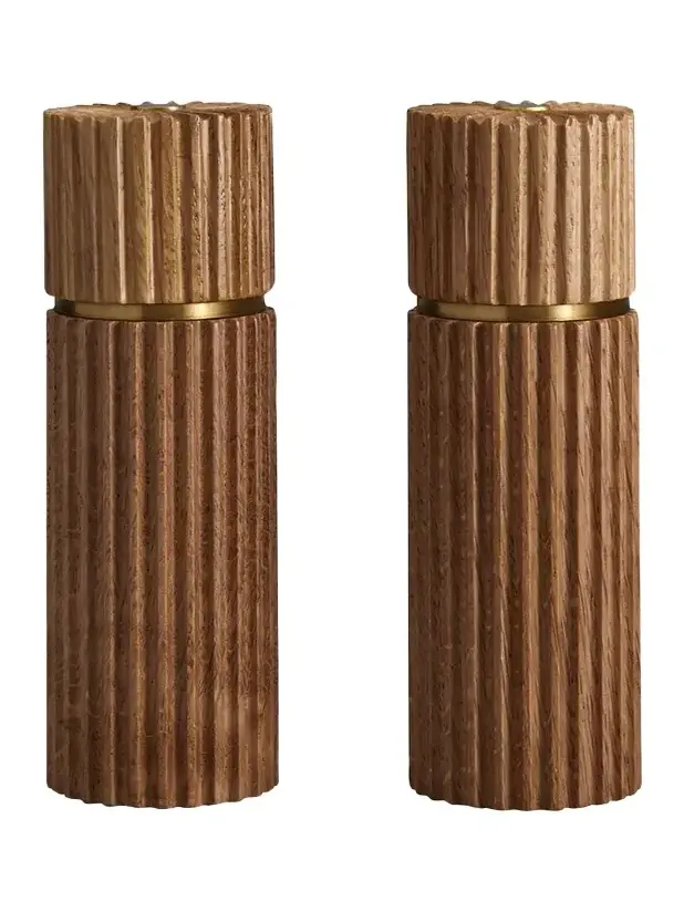L'Objet Ionic Salt & Pepper Mills, Blonde Oak