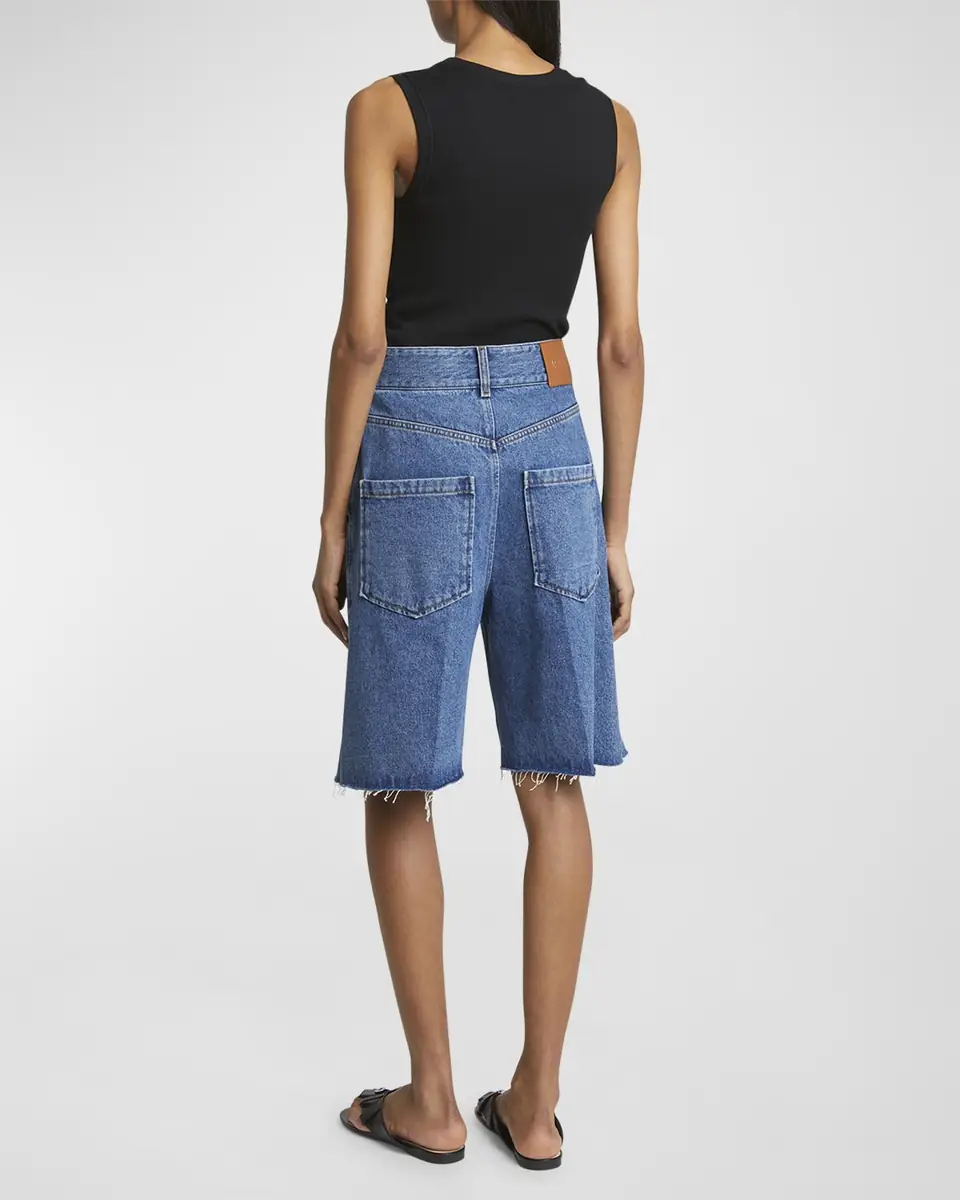 Loewe Anagram Long Denim Shorts | Thumbnail 3