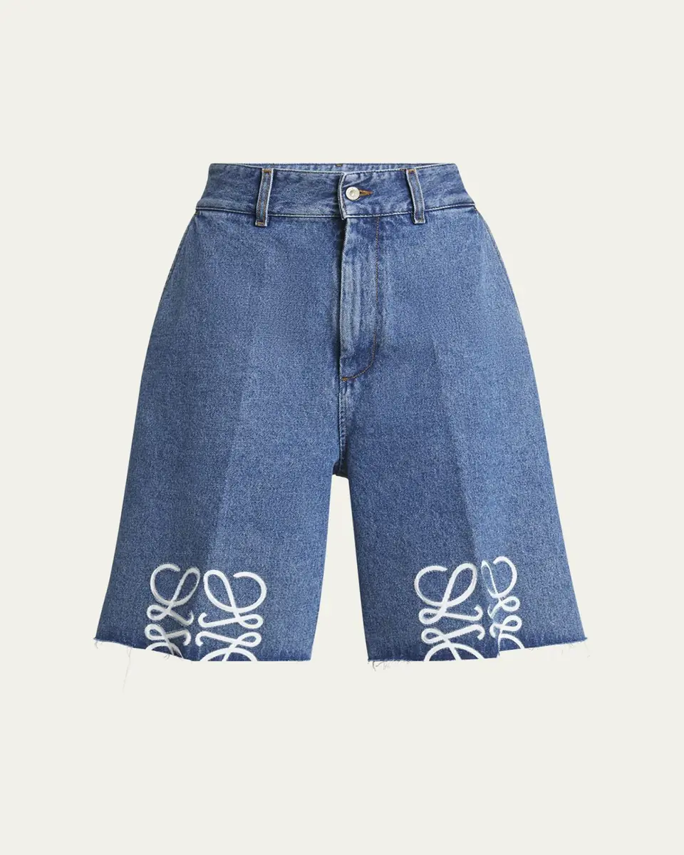 Loewe Anagram Long Denim Shorts | Thumbnail 7
