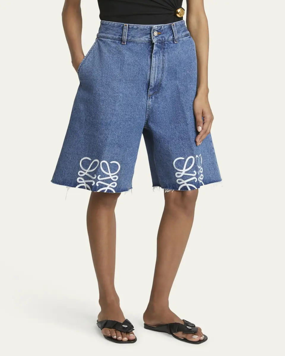 Loewe Anagram Long Denim Shorts | Thumbnail 10