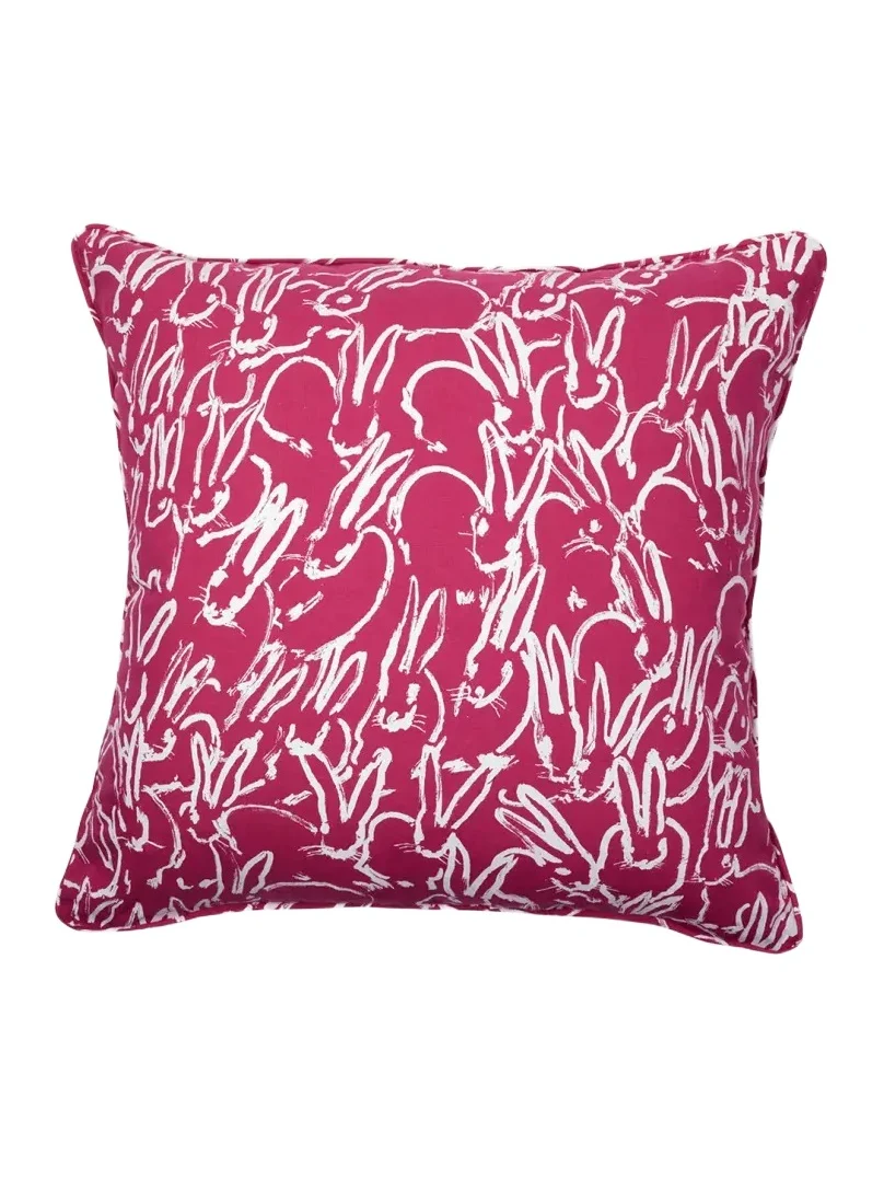 Hunt Slonem Fluffle Khadi Double-Sided Pillow