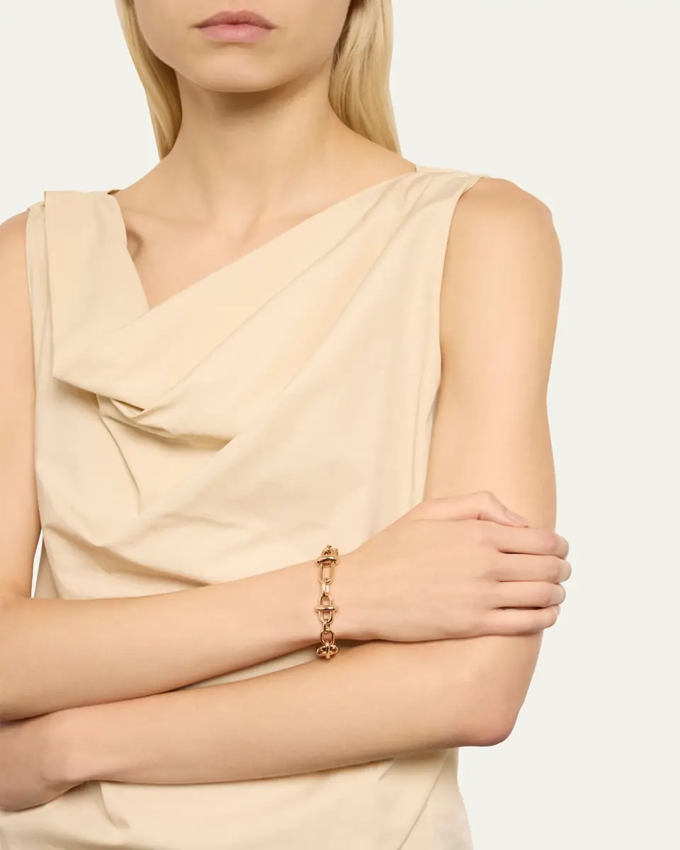Pomellato Iconica 18K Rose Gold Cross Bar Link Bracelet | Thumbnail 2