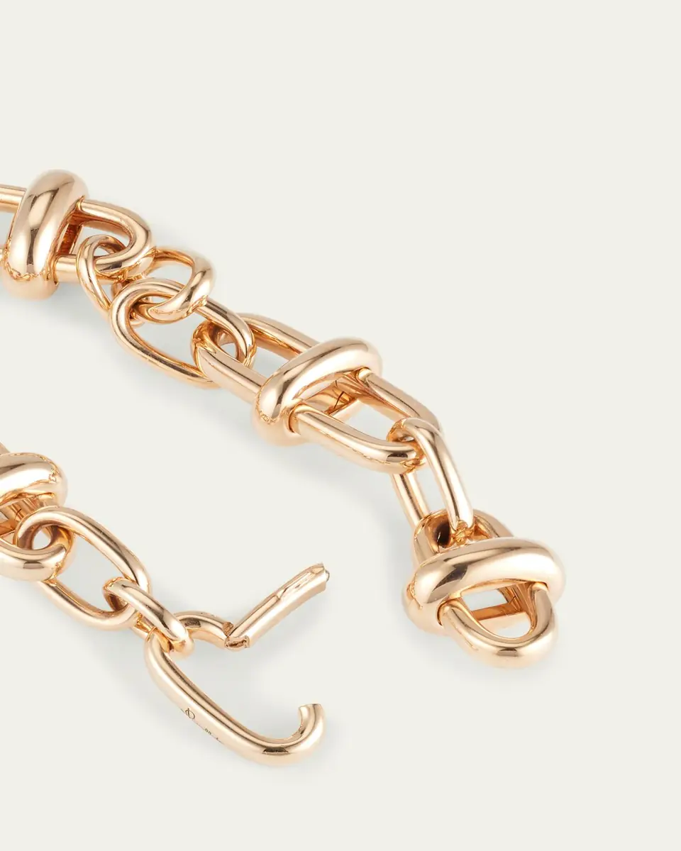 Pomellato Iconica 18K Rose Gold Cross Bar Link Bracelet | Thumbnail 4