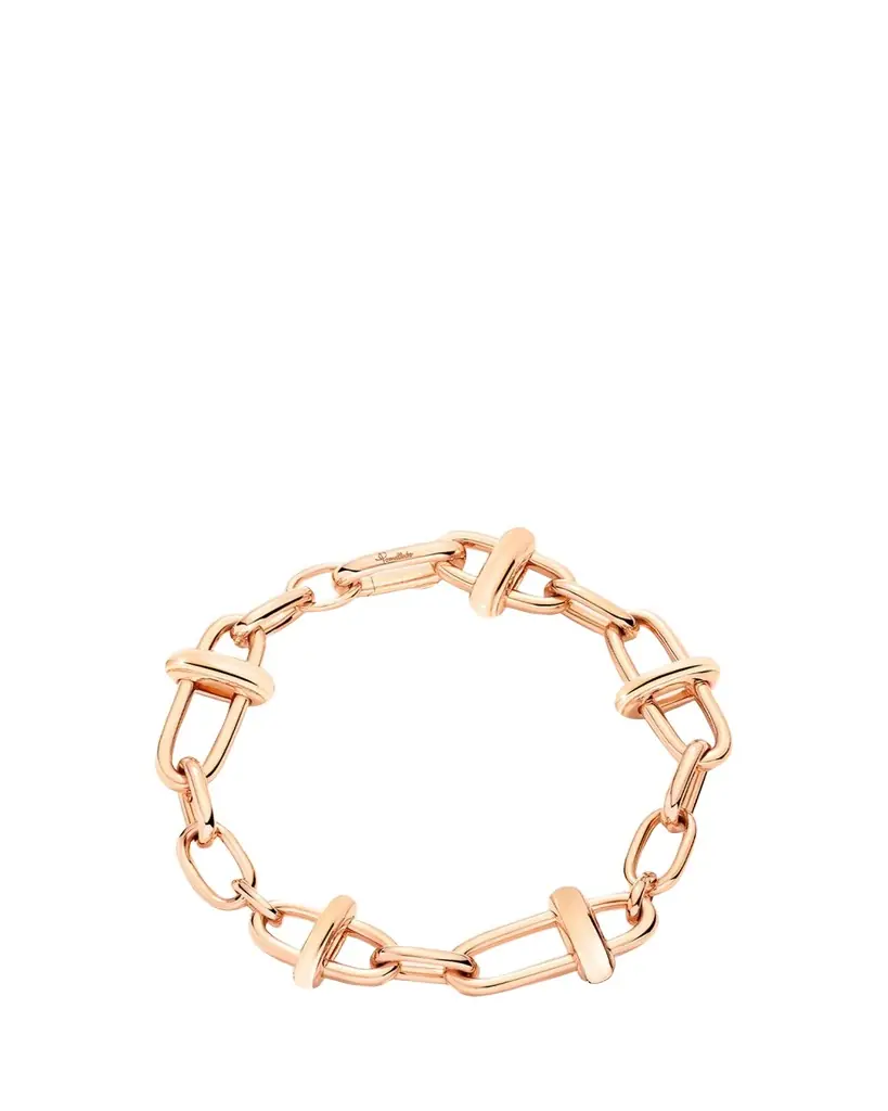 Pomellato Iconica 18K Rose Gold Cross Bar Link Bracelet | Image 1 Pomellato Iconica 18K Rose Gold Cross Bar Link Bracelet | Image 1