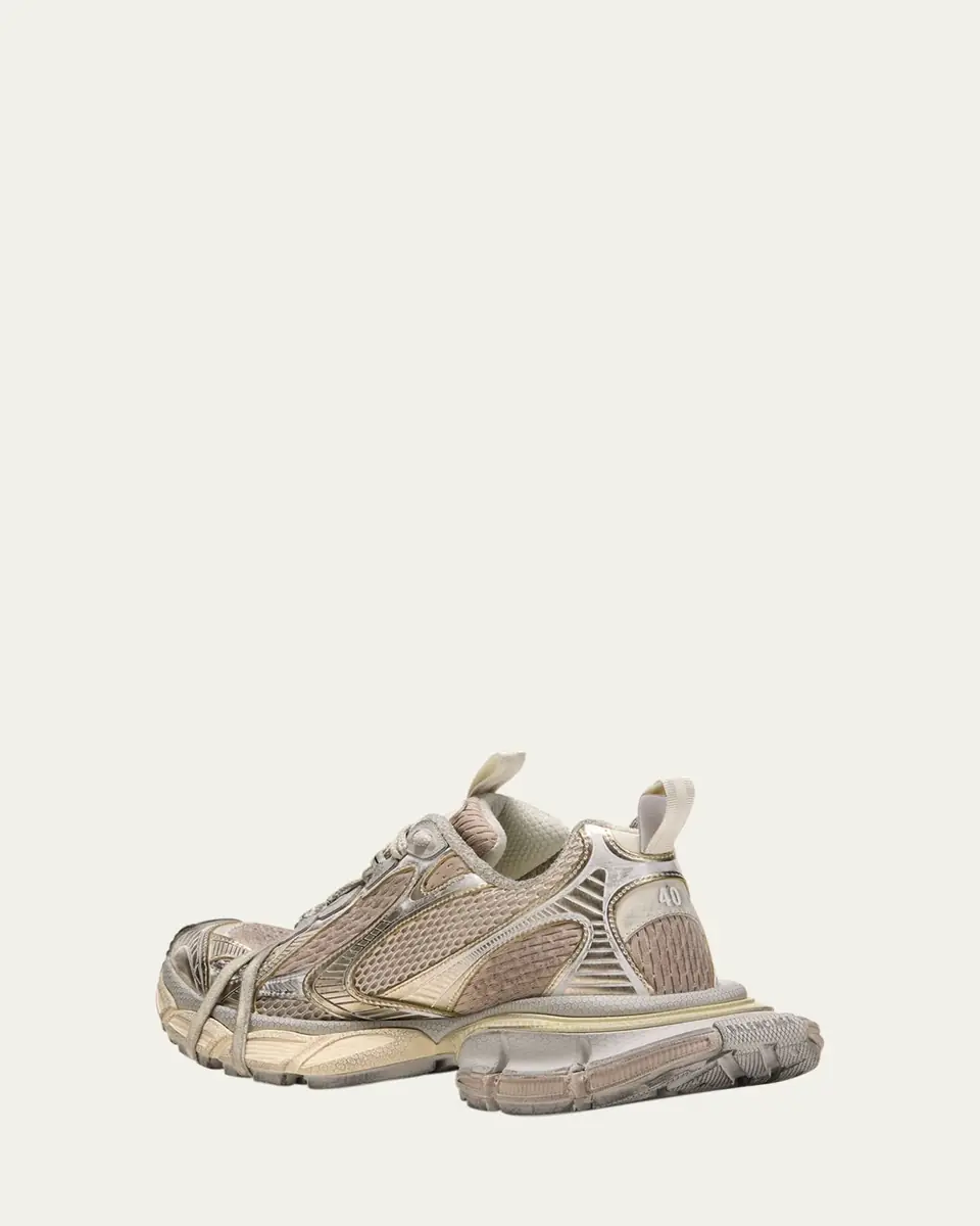 Balenciaga 3XL Metallic Mesh Lace Trainer Sneakers | Thumbnail 8 Balenciaga 3XL Metallic Mesh Lace Trainer Sneakers | Thumbnail 8