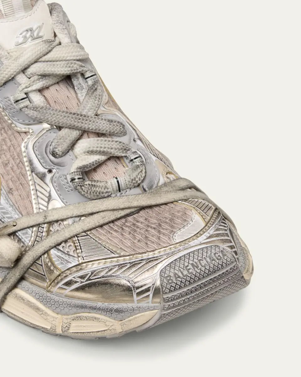 Balenciaga 3XL Metallic Mesh Lace Trainer Sneakers | Thumbnail 9 Balenciaga 3XL Metallic Mesh Lace Trainer Sneakers | Thumbnail 9